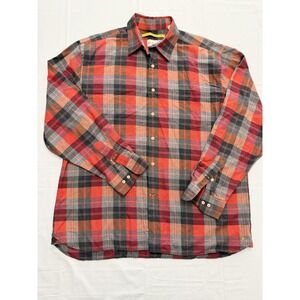 All American Shirt Mens XL Multicolor Plaid Flannel Long Sleeve Button Up Casual